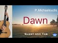 Dawn (L’Aube) by Panteleimon Michaeloudis. Performance, Tutorial with Sheet and Tab