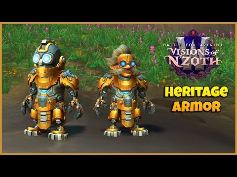 Mechagnome Heritage Armor | In-game Preview | Allied Race 8.3 Visions of Nzoth