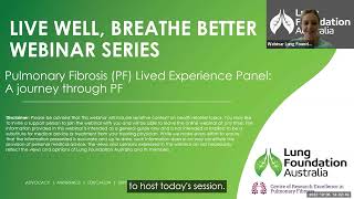 Pulmonary Fibrosis Lived Experience Panel Webinar