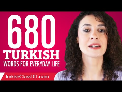 680 Turkish Words for Everyday Life - Basic Vocabulary #34