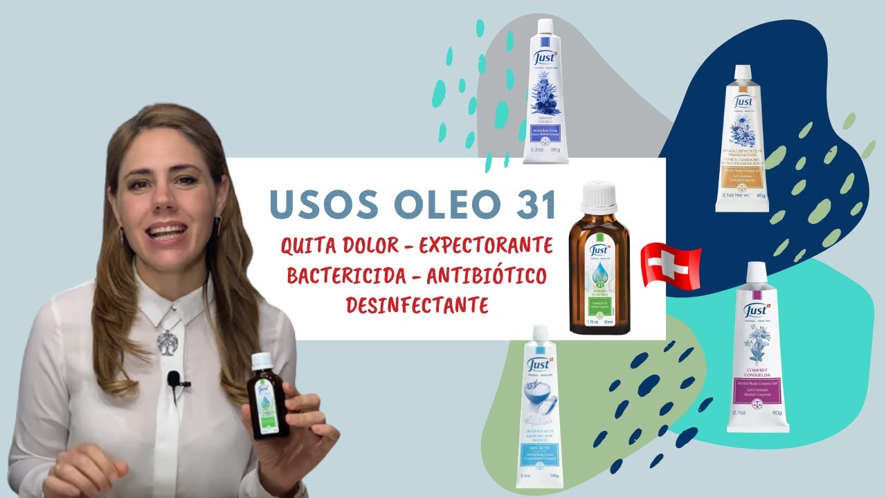OLEO 31: Quita DOLOR, EXPECTORANTE, BACTERICIDA, ANTIBIÓTICO, DESINFECTANTE