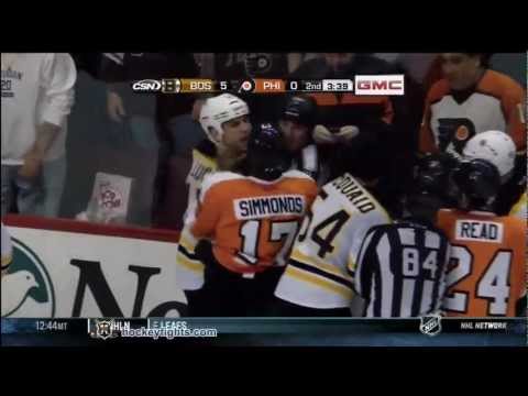 Nathan Horton vs Zac Rinaldo Dec 17, 2011