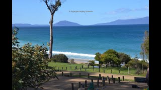 preview picture of video 'Mayfield Beach Campground Swansea, camping Mayfield Conservation Area Swansea, East Coast Tasmania.'