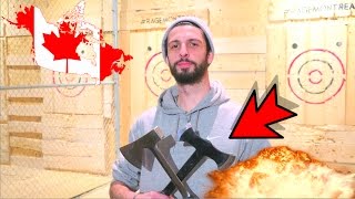 Je suis le pro du lancer de hache au canada 