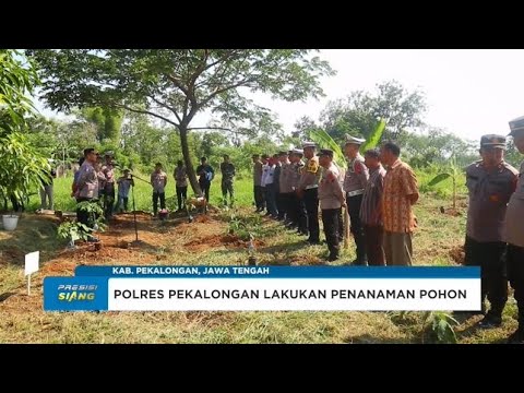 POLRES PEKALONGAN LAKUKAN PENANAMAN POHON DI EMPAT LOKASI BERBEDA
