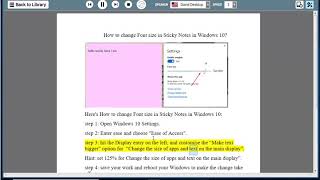 Change Font size in Sticky Notes in Windows 10