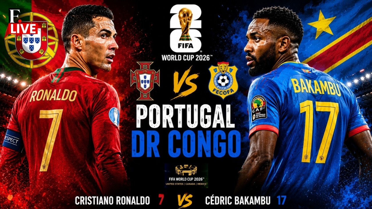FIFA World Cup 2026 LIVE: Portugal vs DR Congo | Cristiano Ronaldo Leads Portugal | Cédric Bakambu