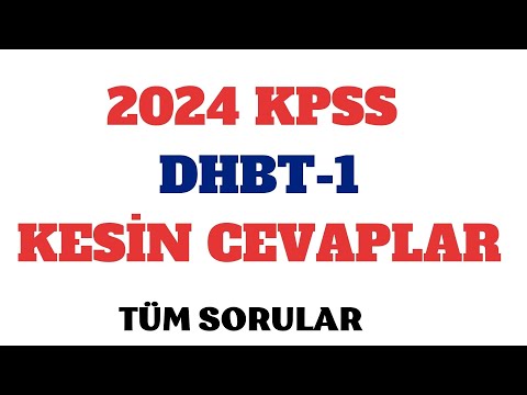 2024-DHBT-1 CEVAPLAR