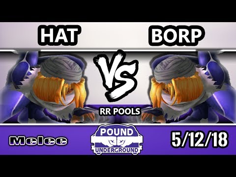Pound Underground - hat (Sheik) Vs. Borp (Sheik) - Smash Melee Round Robin Pools