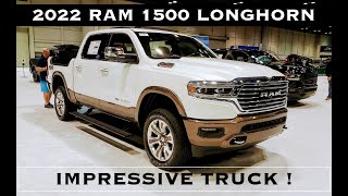 2022 RAM 1500 LongHorn EcoDiesel 4x4 Quick Walk Around Review, Love That Interior !
