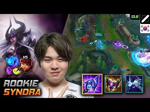 Rookie Mid Syndra Build Luden's Tempest Summon Aery - Rookie Syndra Match Highlight - LOL KR 13.6