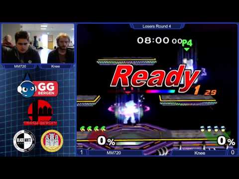 GG Bergen Melee XI - Losers R4 - MM720 (Luigi) vs Knee (Fox, Cpt Falcon)