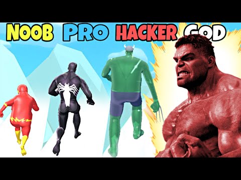 NOOB vs PRO vs HACKER vs GOD in Titan Rush 3D (New Update)
