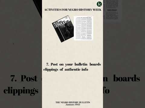 Carter G. Woodson's Negro History Week Activities - Part 7