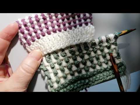 Knitting pattern in two colors. Super easy! 😍