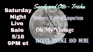 Curated Live Sale Incredible Deals on Unique Vintage Finds! | May 16 @9pm et (6pm pt)