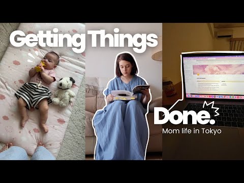PRODUCTIVE VLOG | How I Get Things Done as a NEW MOM, my NOTION Setup, & Japan BABY HAUL ☁️