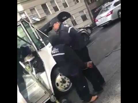 Two FedEx Employees Get Into Fight While on the Job