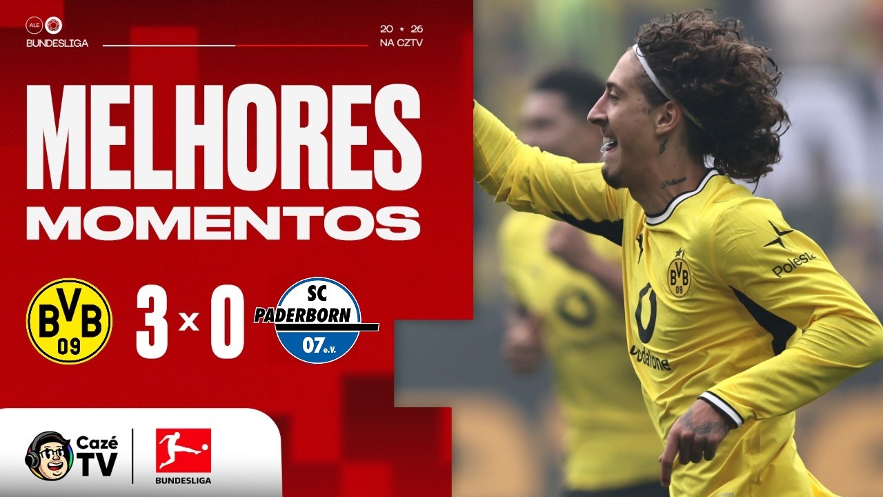 MELHORES MOMENTOS: BORUSSIA DORTMUND 3 X 0 PADERBORN | BUNDESLIGA 26/27 | 3ª RODADA
