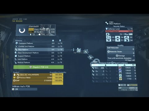 MGSV FOB Win 15573 R& D Level 78 No Traces