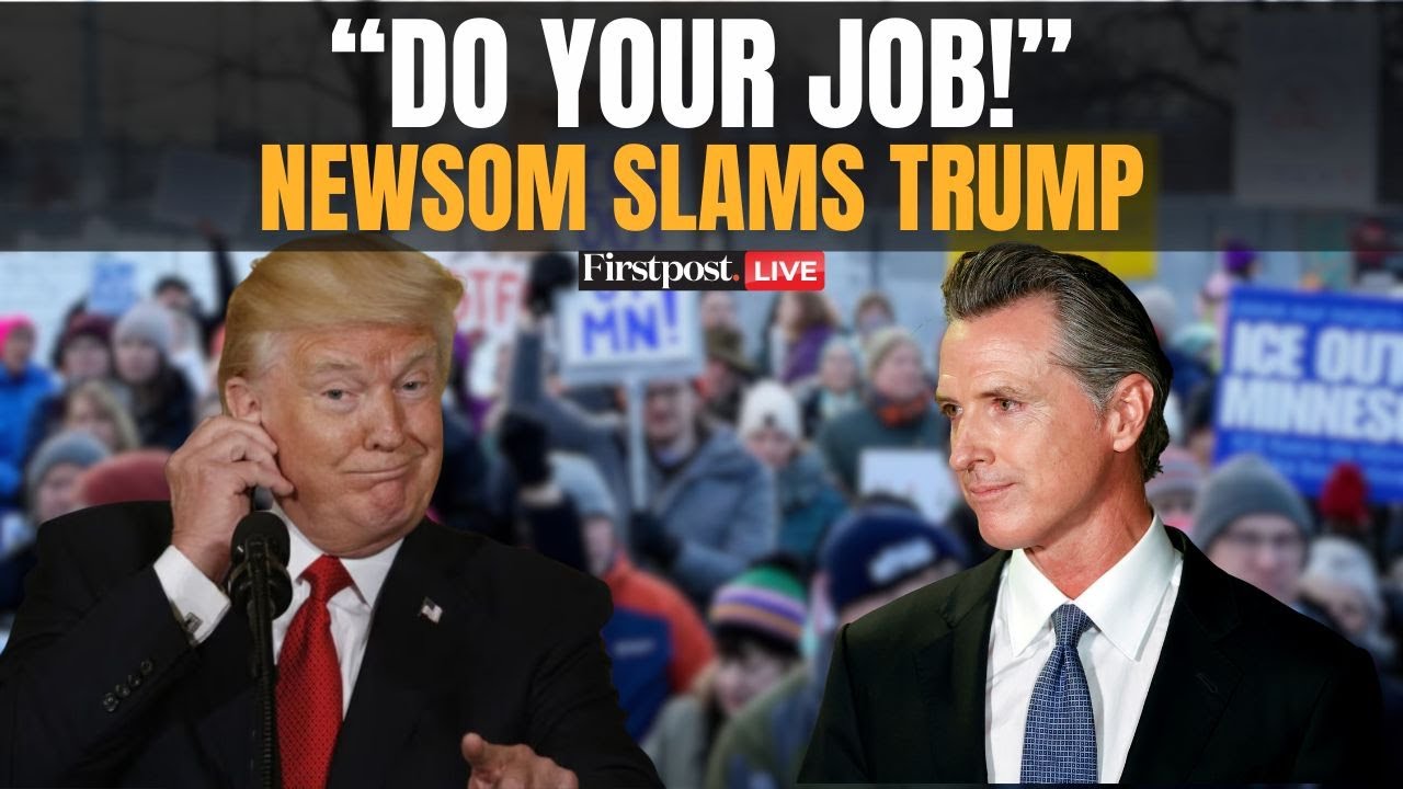 LIVE: California Guv. Gavin Newsom Tells Trump To “Do His Job” Amid ICE Shooting Unrest | Firstpost
