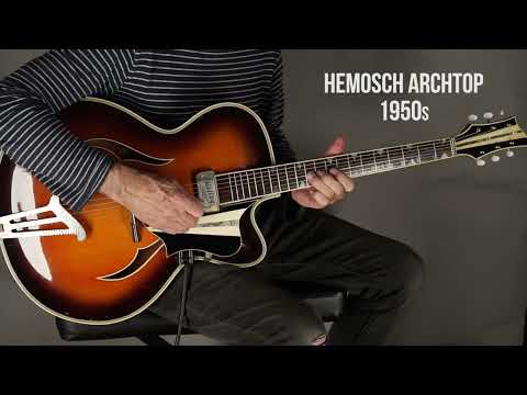 Hemosch Archtop by Todt 1950s - Sunburst w Rellogg PU very Rare image 24
