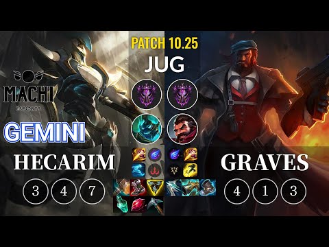 MCX Gemini Hecarim vs Graves Jungle - KR Patch 10.25