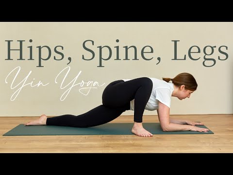 Yin Yoga 1 Hour - Lower Body Focus: Hips, Spine, Legs Deep Stretch with Long Holds.