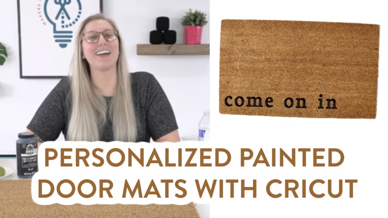 Personalized Painted Door Mats with Cricut – SHOCKINGLY Affordable!