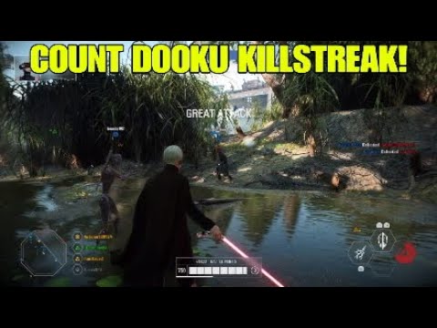 Star Wars Battlefront II - 54 count dooku killstreak!!! | Galactic assault on Kashyyyk