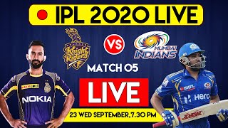 Ipl live  | IPL LIVE 2020 | MI vs KKR - Match 05| LIVE SCORE BOARD | Anurag Dwivedi