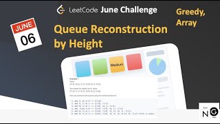 YouTube video 'Queue Reconstruction by Height | Leetcode June Day 06 | Problem 406 | Medium'