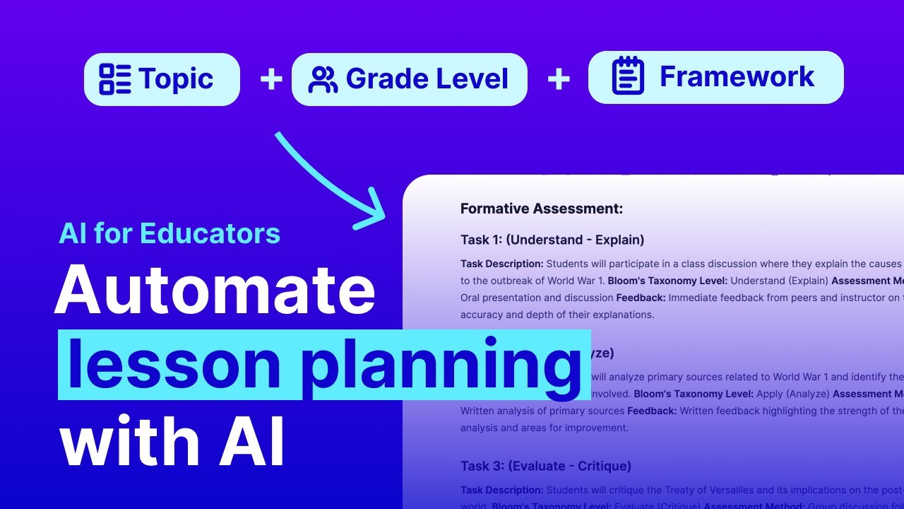 Building an AI Lesson Planner in 5 minutes
