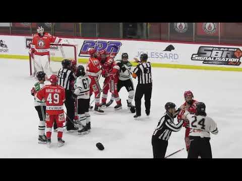 Mêlée - Laval vs Jonquière (Verreault-Paul - Paquette - Bordeleau - Cloutier - Dallaire) - 25-02-22