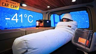 [Blizzard] Snow Car Camping in the Coldest Record Place.