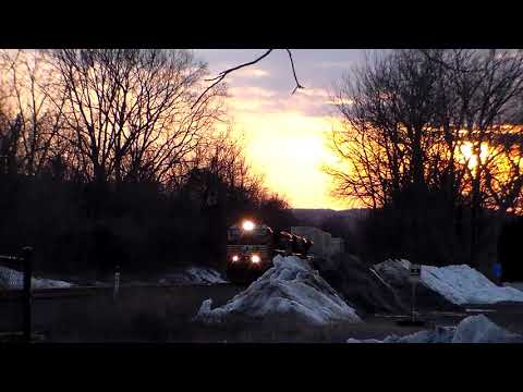 2 trains in 1 and also with a nice sunset!!!