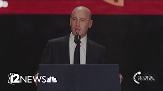Stephen Miller speaks at Charlie Kirk memorial