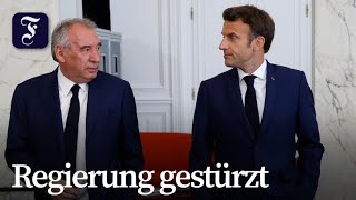Wie geht es weiter nach der verlorenen Vertrauensfrage von Premier Bayrou?