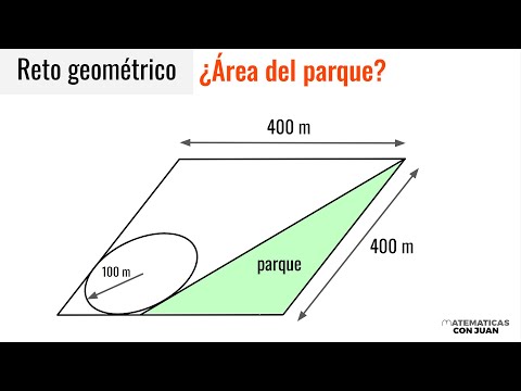 DESAFÍO GEOMÉTRICO. Hallar el área del triángulo, del parque. Geometría Básica