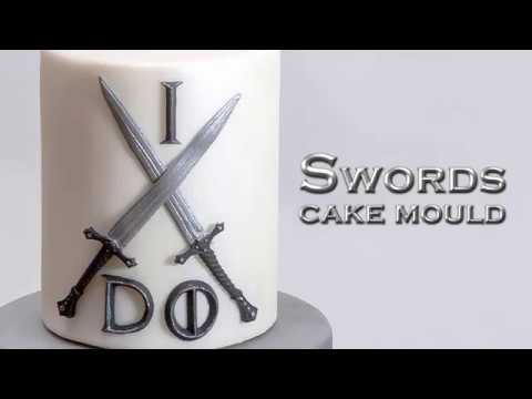 SWORDS silicone cake icing mould SWORDS silicone cake icing mould