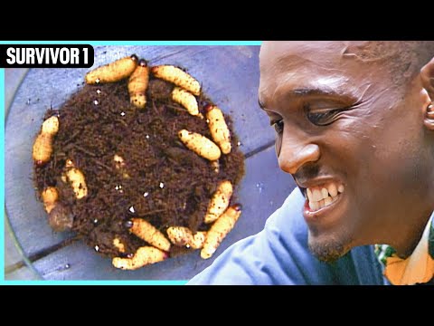 Gervase Fearlessly Devours His Beetle Larvae | SURVIVOR: BORNEO Episode 2 | Immunity Challenge