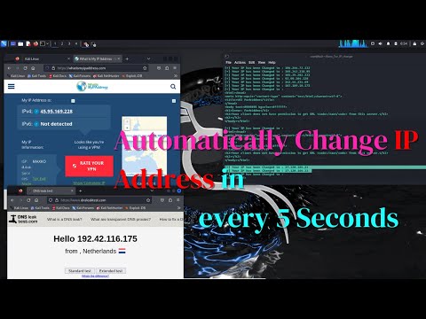 automatically change ip address in every 5 seconds
