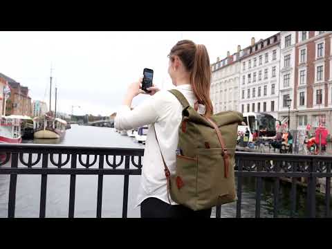 Rolltop Rucksack »Archie« Oliv-Grün für Damen & Herren aus Canvas & Leder, 30 Liter, Nachhaltig prod