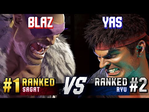 SF6 ▰ BLAZ (#1 Ranked Sagat) vs YAS (#2 Ranked Ryu) ▰ High Level Gameplay