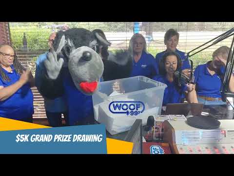 TOMMY BURNS JUST WON $5,000 for listening to 99 7 WOOF FM!