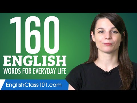 160 English Words for Everyday Life - Basic Vocabulary #8