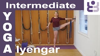 20 minute Intermediate Iyengar Yoga Sequence with Lin