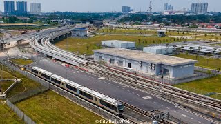 FIRST LOOK BY DRONE! LRT3 Shah Alam Train Testing + Depot