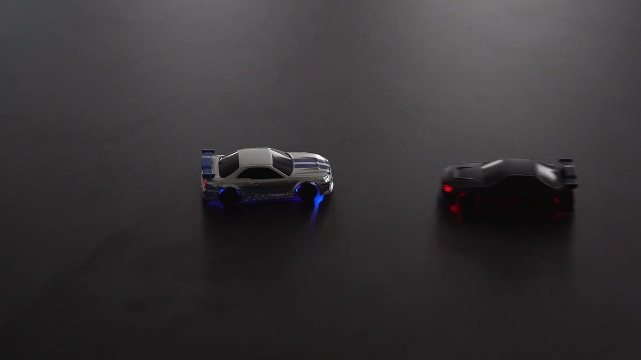 RC auto 1/76 C74 On-Road RTR, černá s červeným pruhem