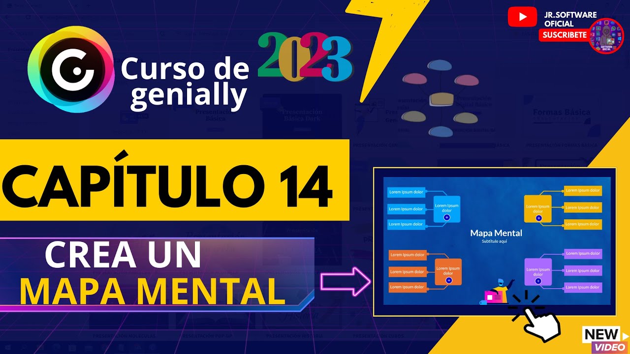 🟦Curso De Genially - Capítulo 14-  Crear un #Mapa Mental Educativo en Genially- 2023🥇🥇